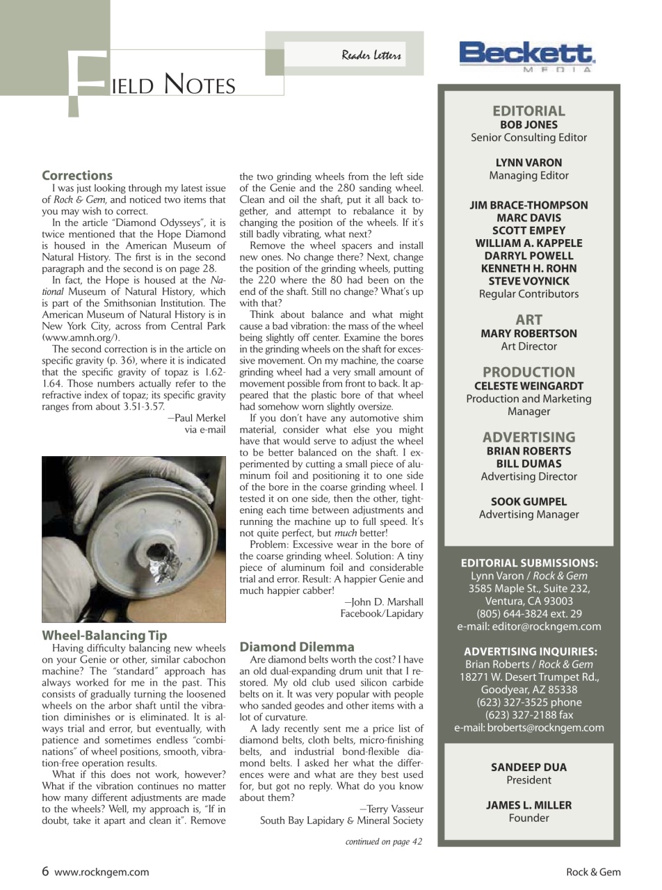 Rock&Gem Magazine Preview Pages