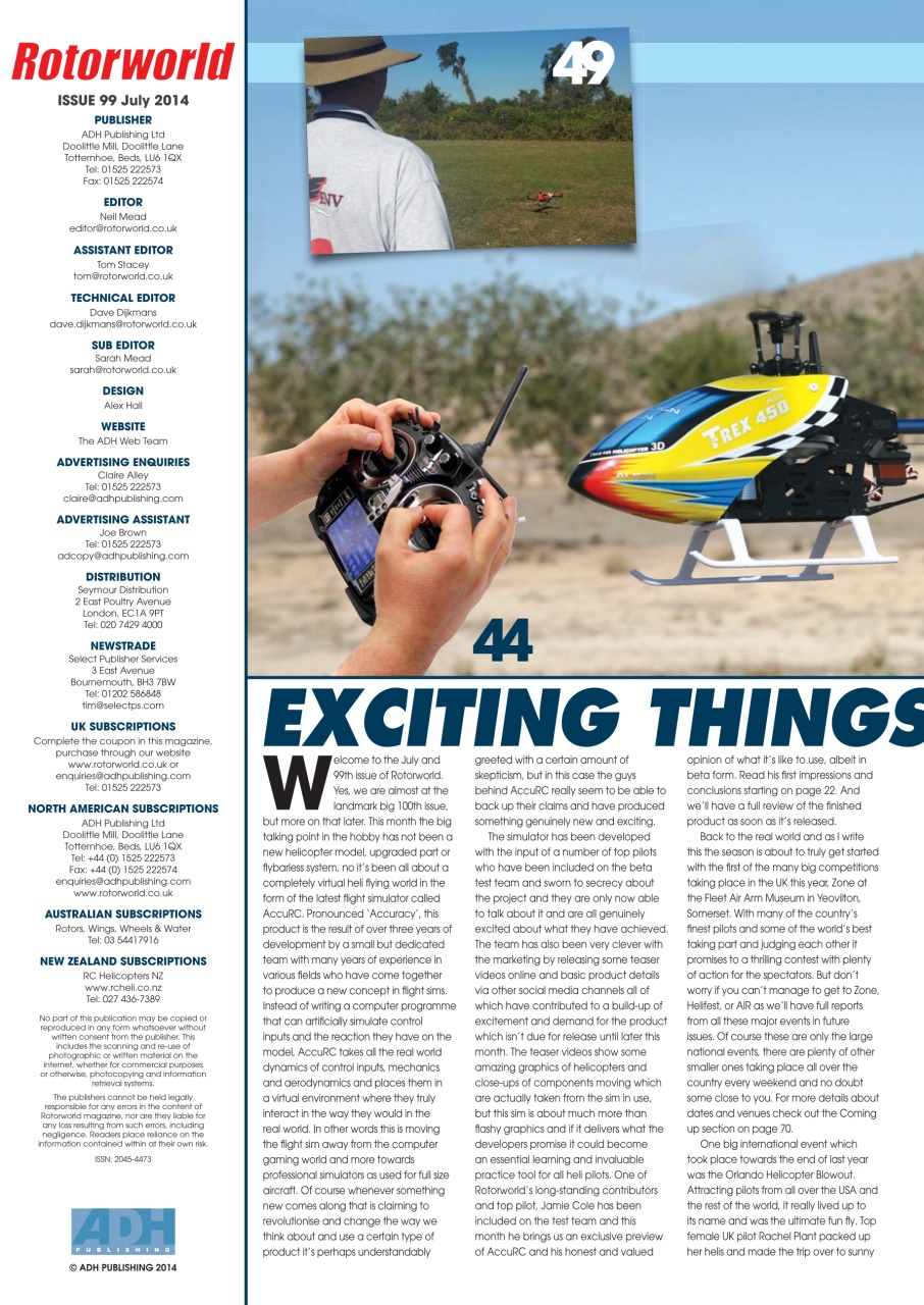 Radio Control Rotor World Preview Pages
