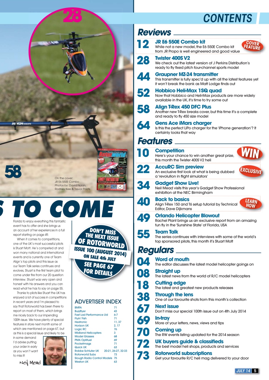 Radio Control Rotor World Preview Pages