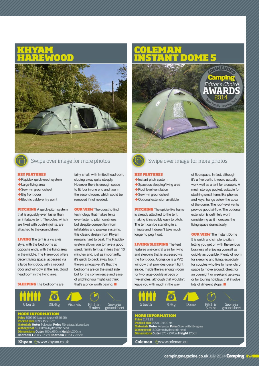 Camping Preview Pages