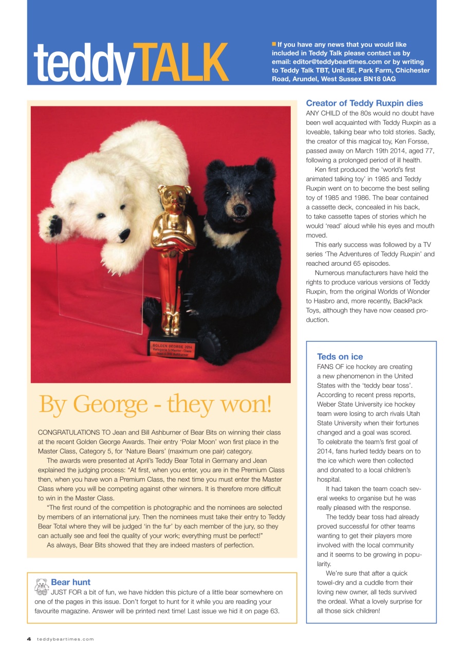 Teddy Bear Times Preview Pages