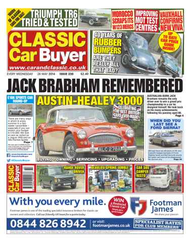 Classic Car Buyer issue No.230 Jack Brabham Remembered  
