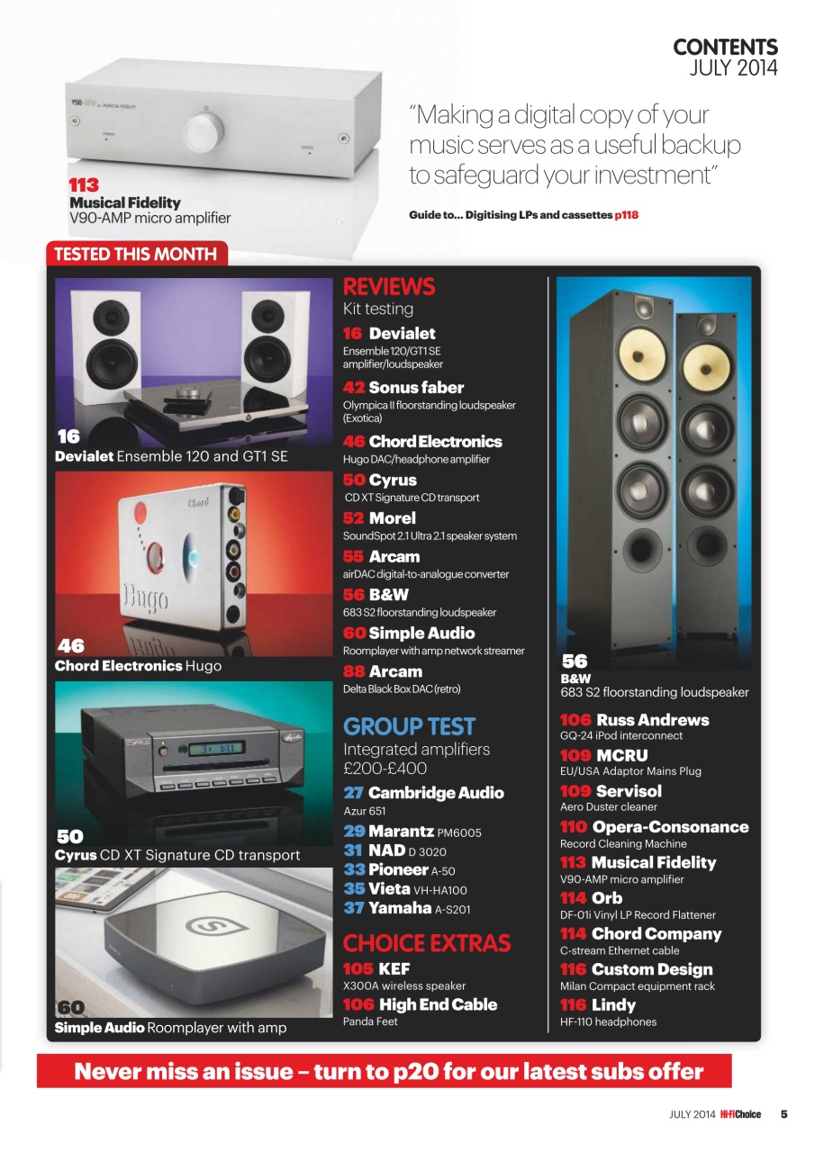 Hi-Fi Choice Preview Pages