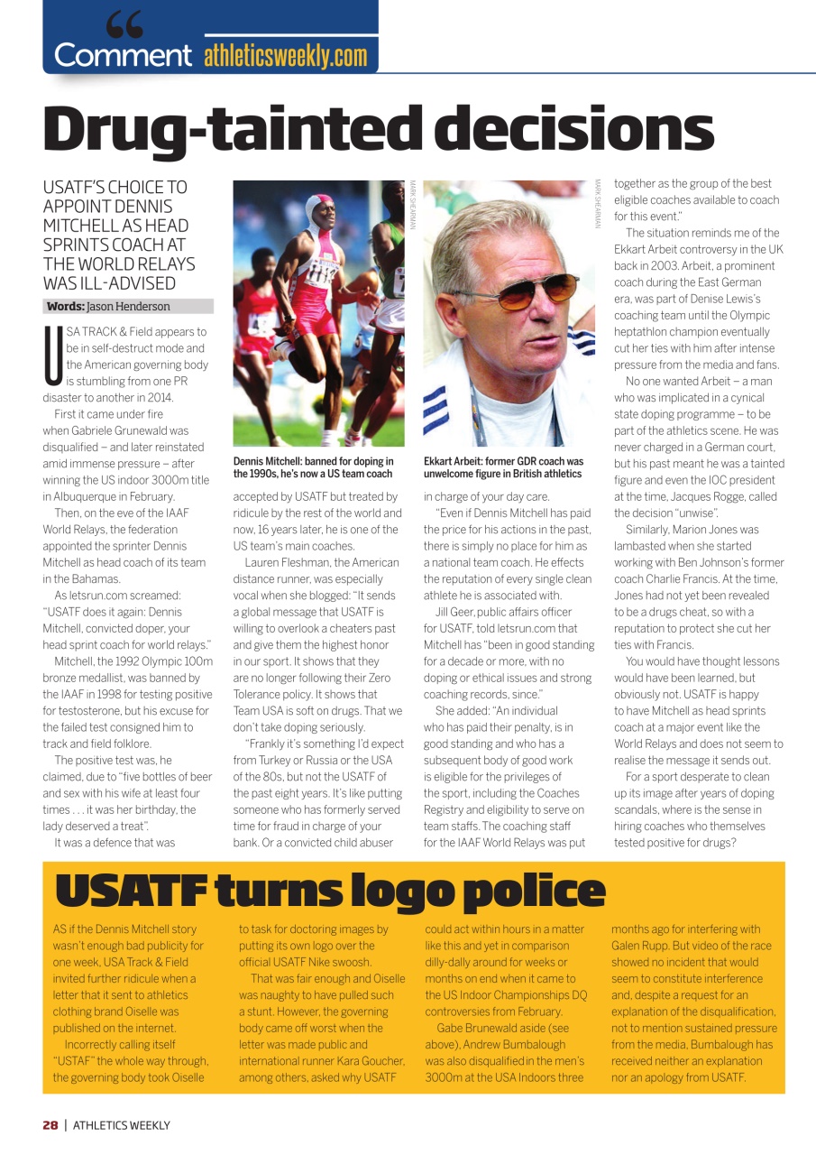 AW – Athletics Weekly Magazine Preview Pages