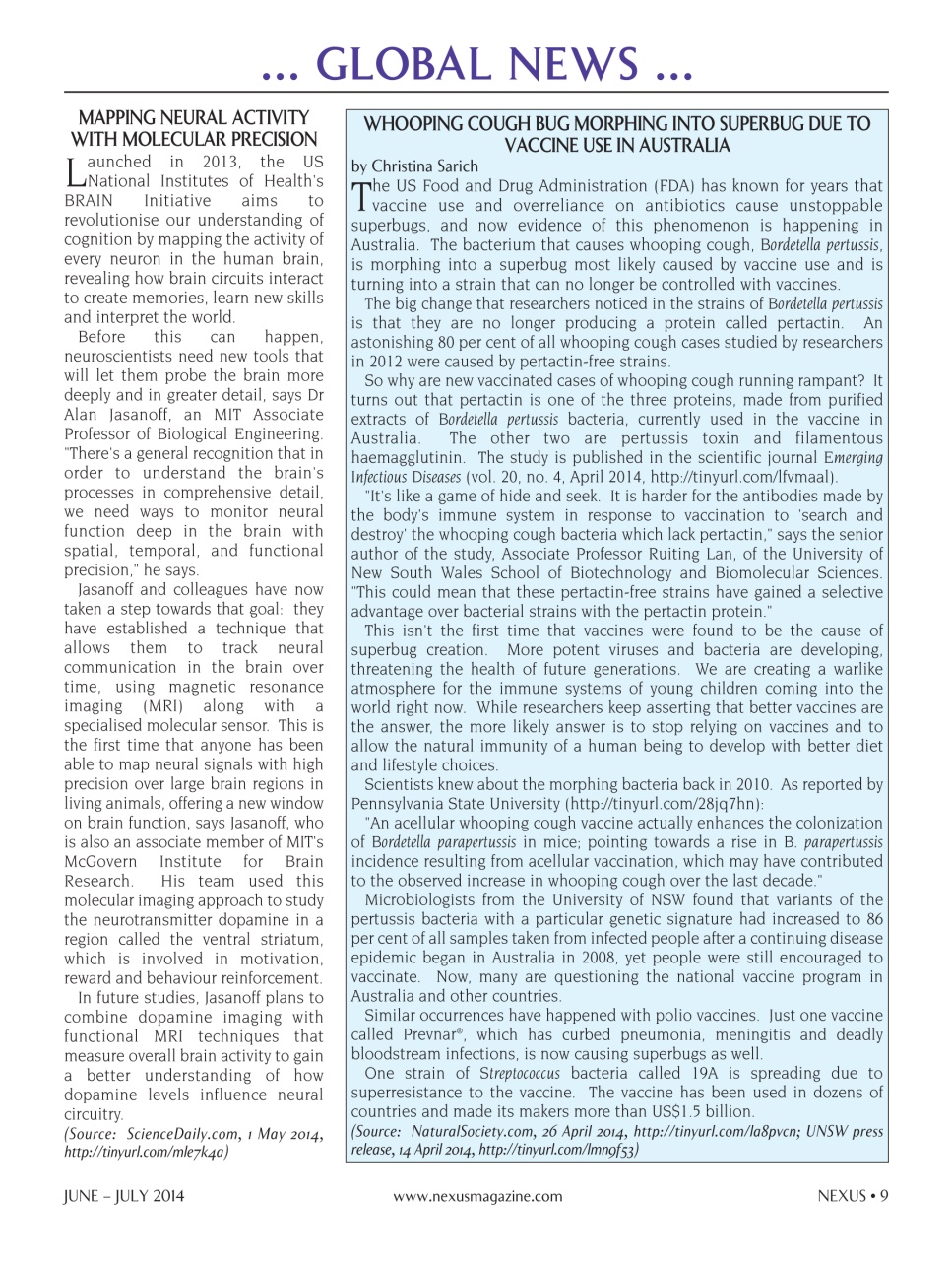 Nexus Magazine Preview Pages