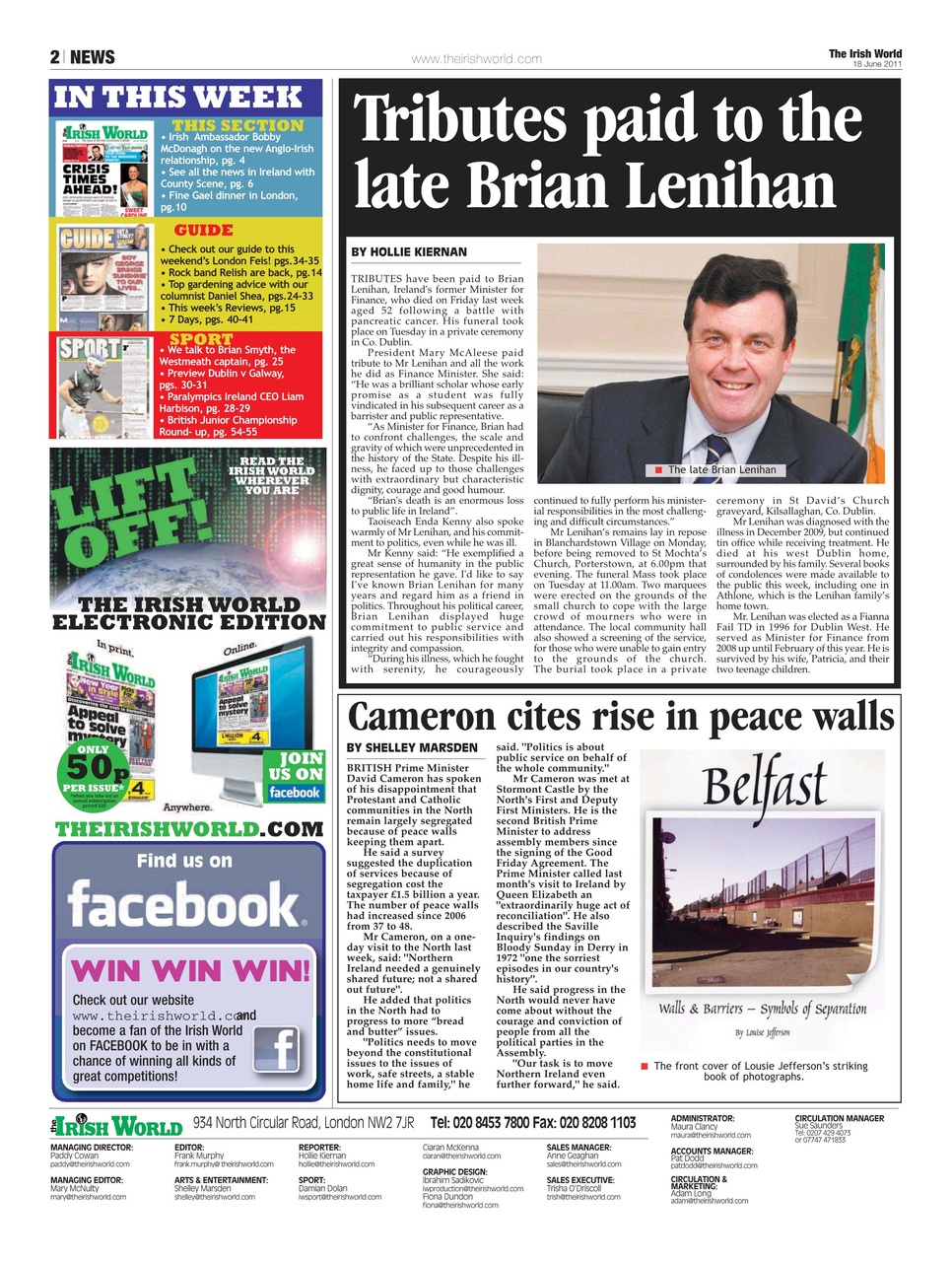 Irish World Preview Pages