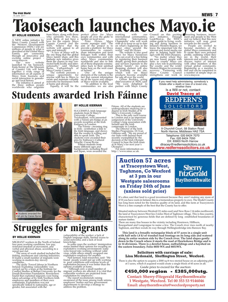 Irish World Preview Pages