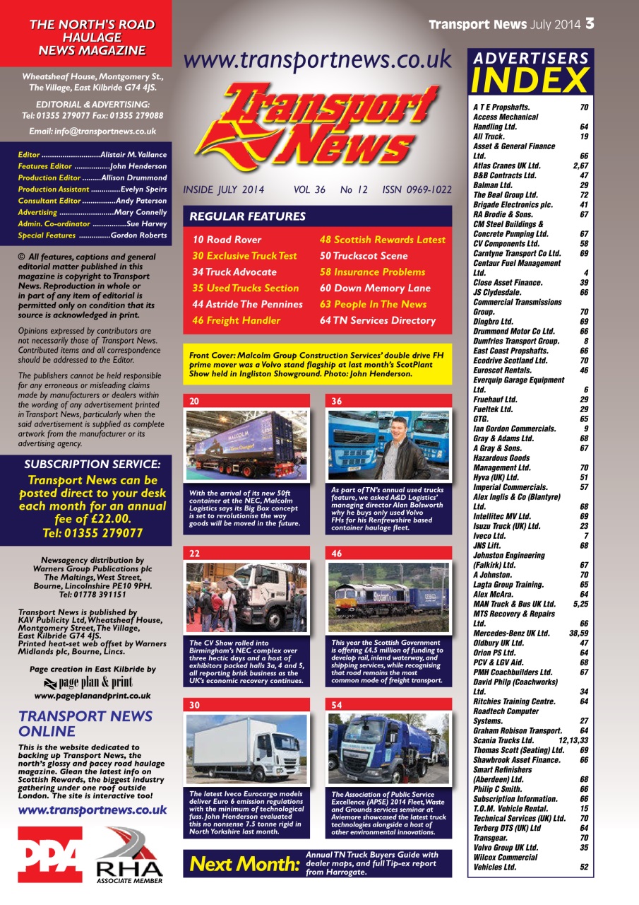 Transport News Preview Pages