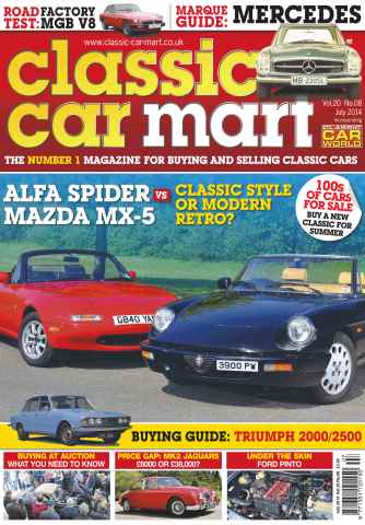 Classic Car Mart issue Vol.20 No.8 Alfa Spider vs Mazda MX-5