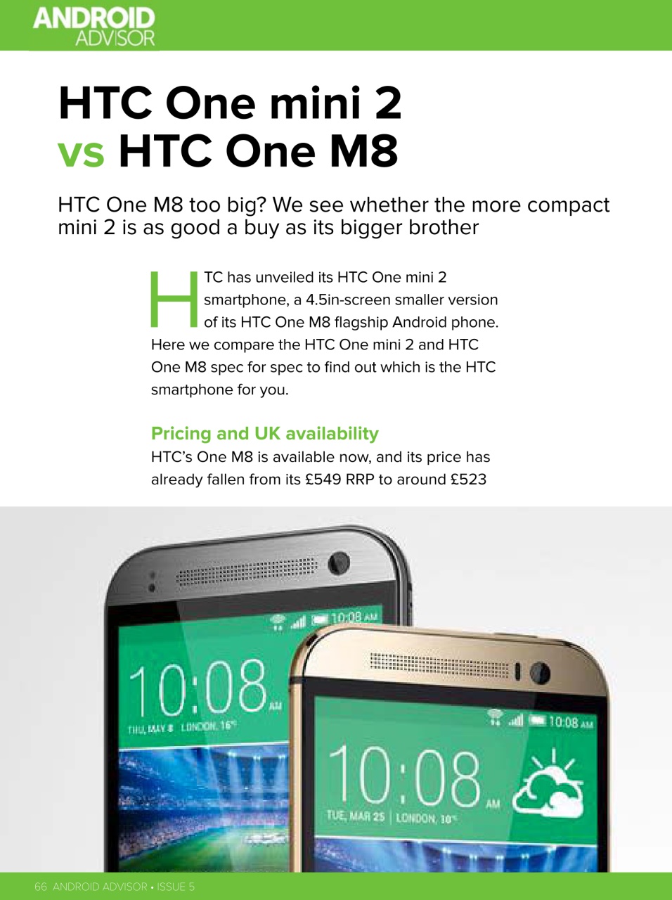 Android Advisor Preview Pages