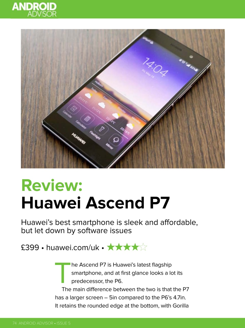 Android Advisor Preview Pages