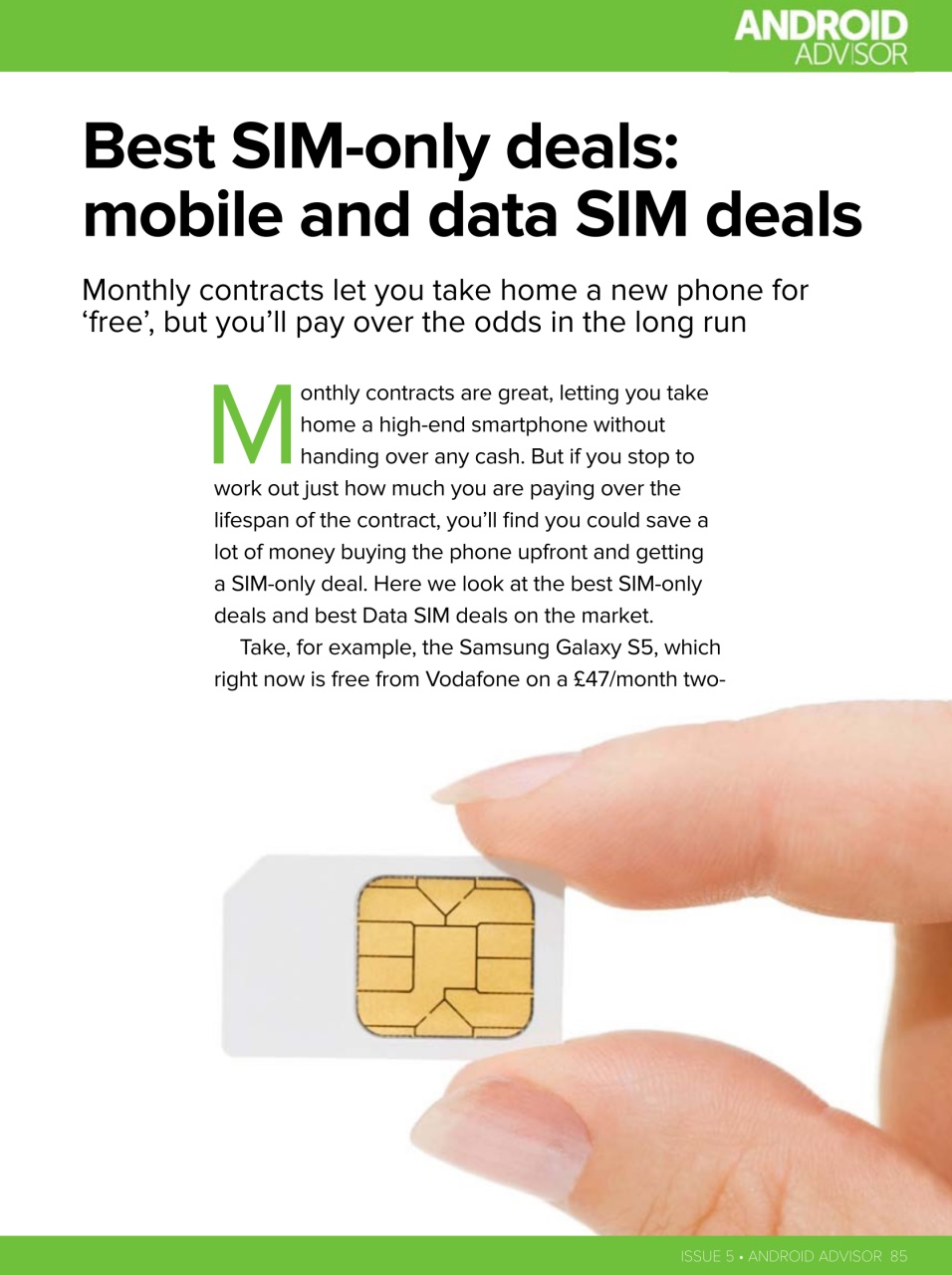 Android Advisor Preview Pages