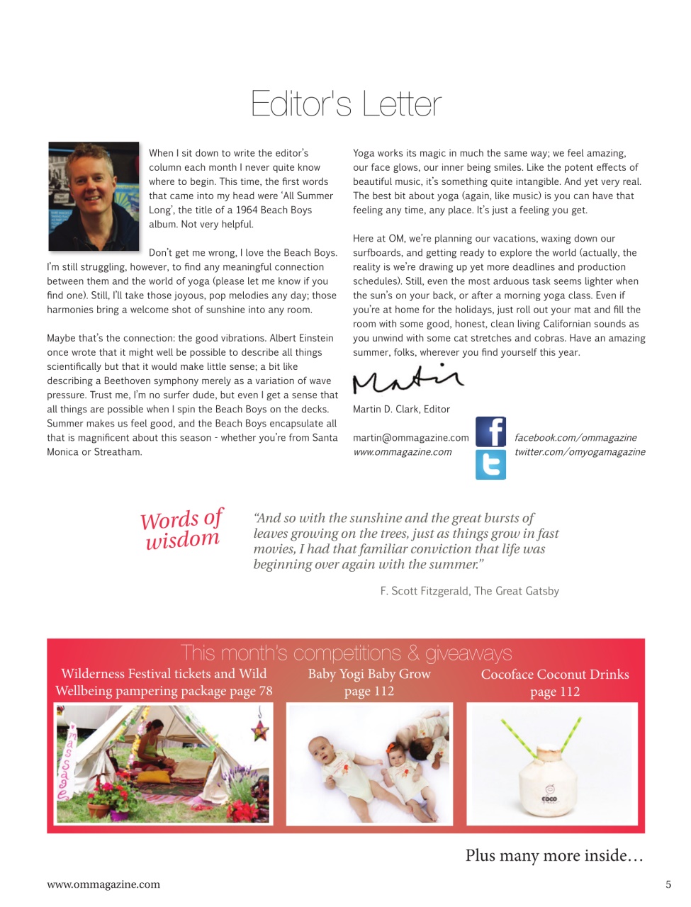 OM Yoga Magazine Preview Pages