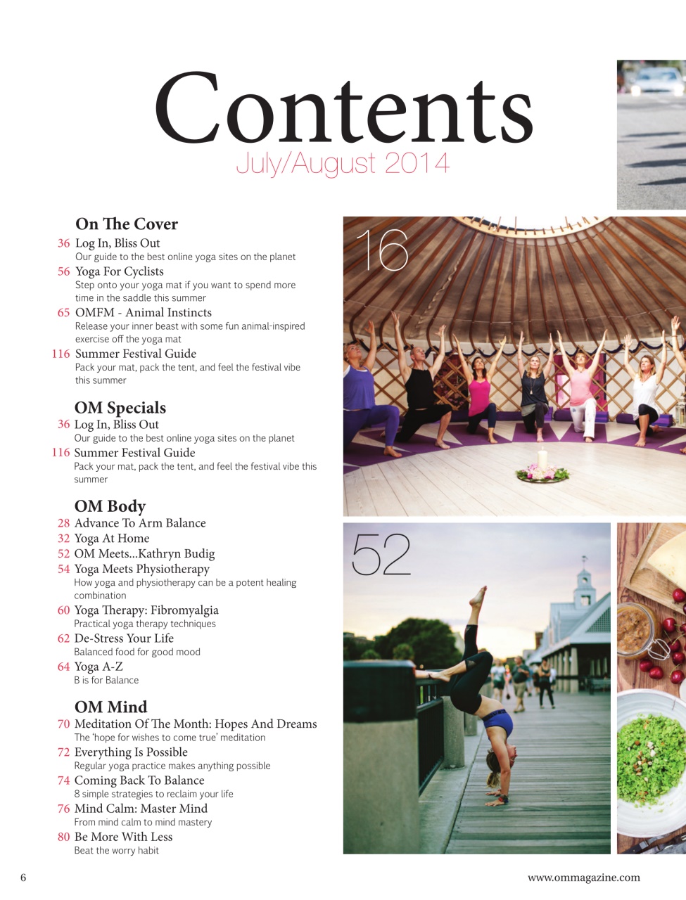 OM Yoga Magazine Preview Pages