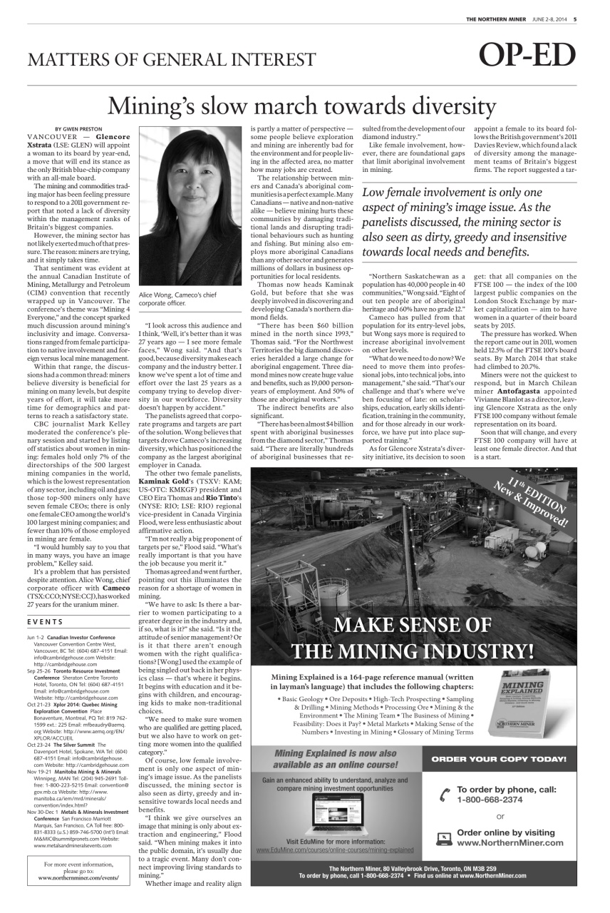 The Northern Miner Preview Pages