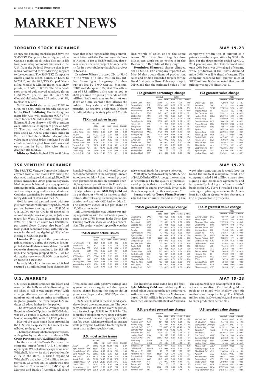 The Northern Miner Preview Pages