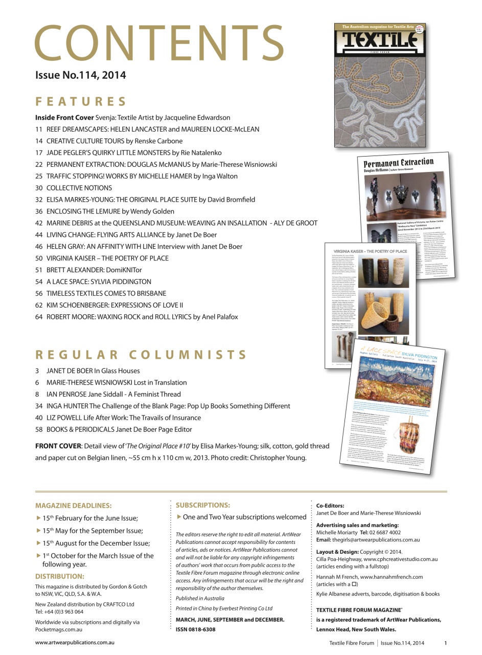 Textile Fibre Forum Preview Pages