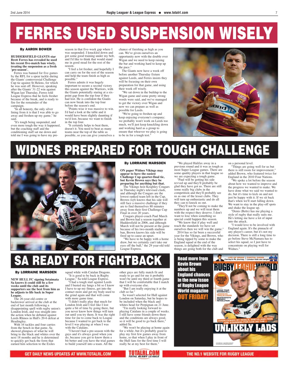 League Express Preview Pages