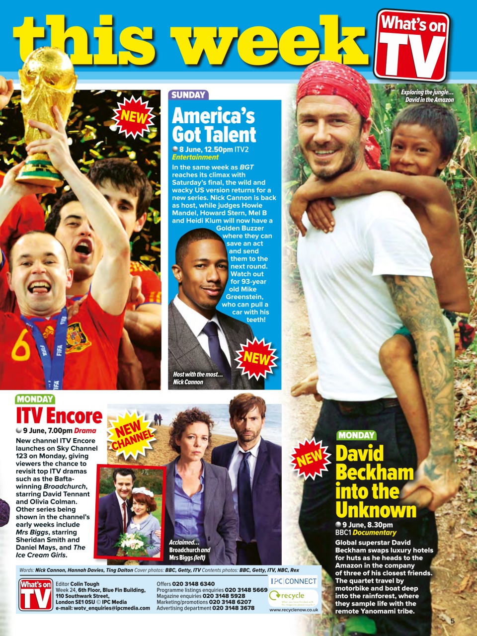 What's on TV Preview Pages