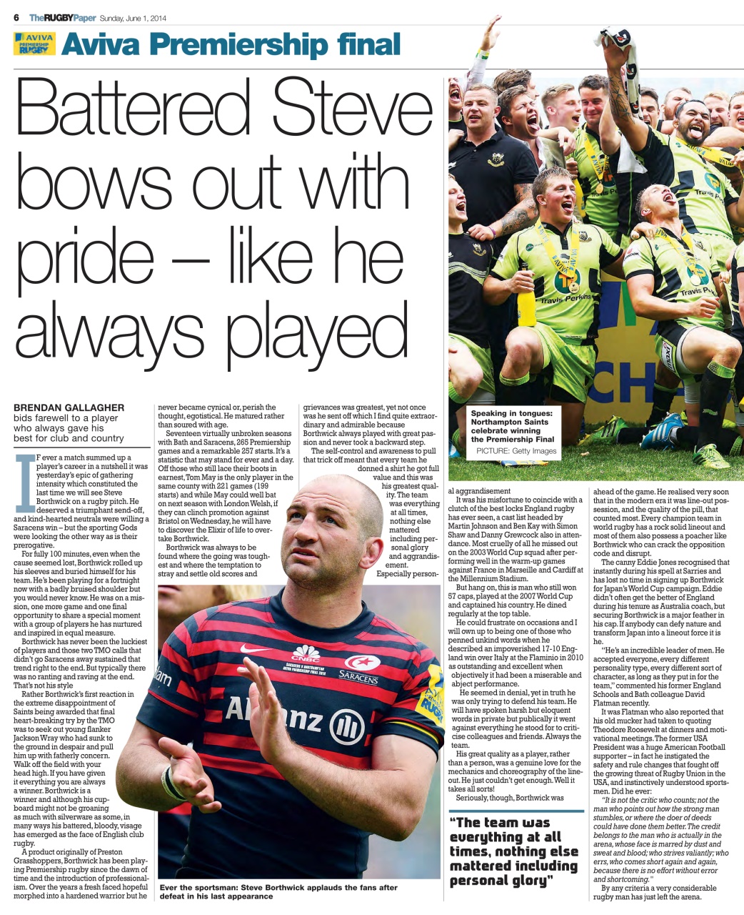 The Rugby Paper Preview Pages