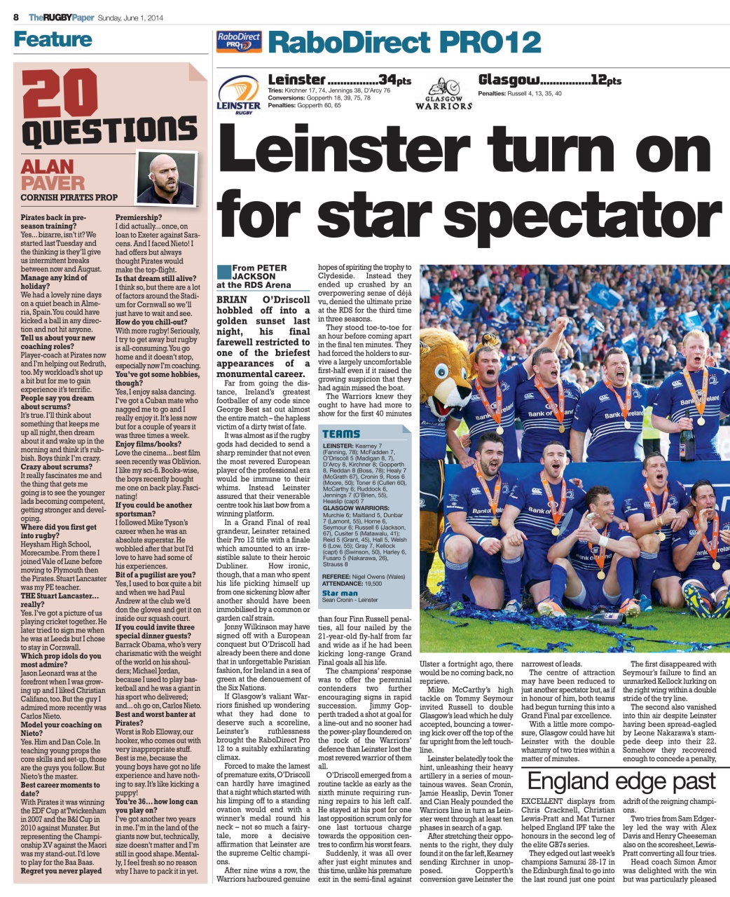The Rugby Paper Preview Pages