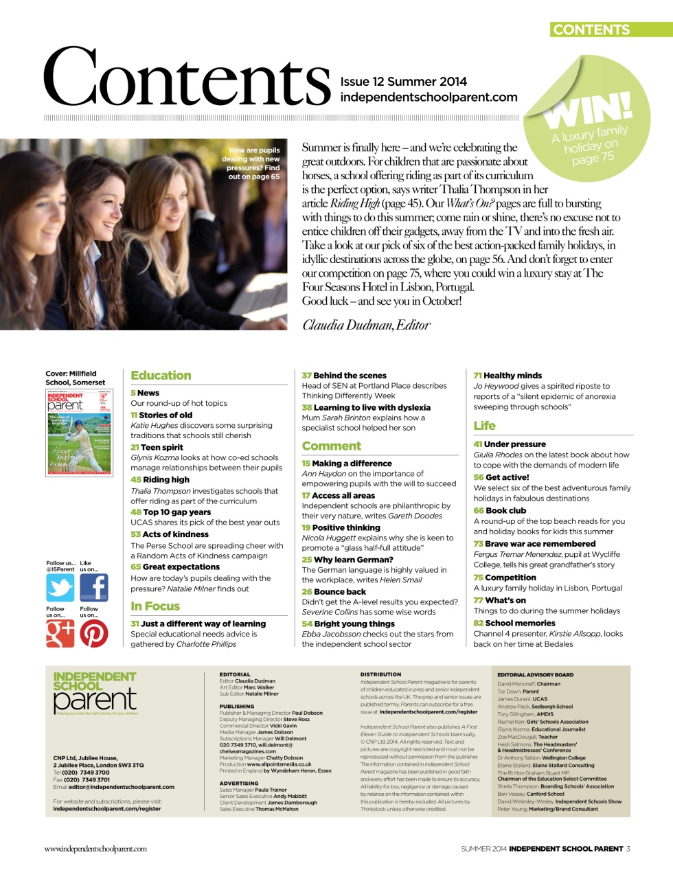 Independent School Parent Preview Pages