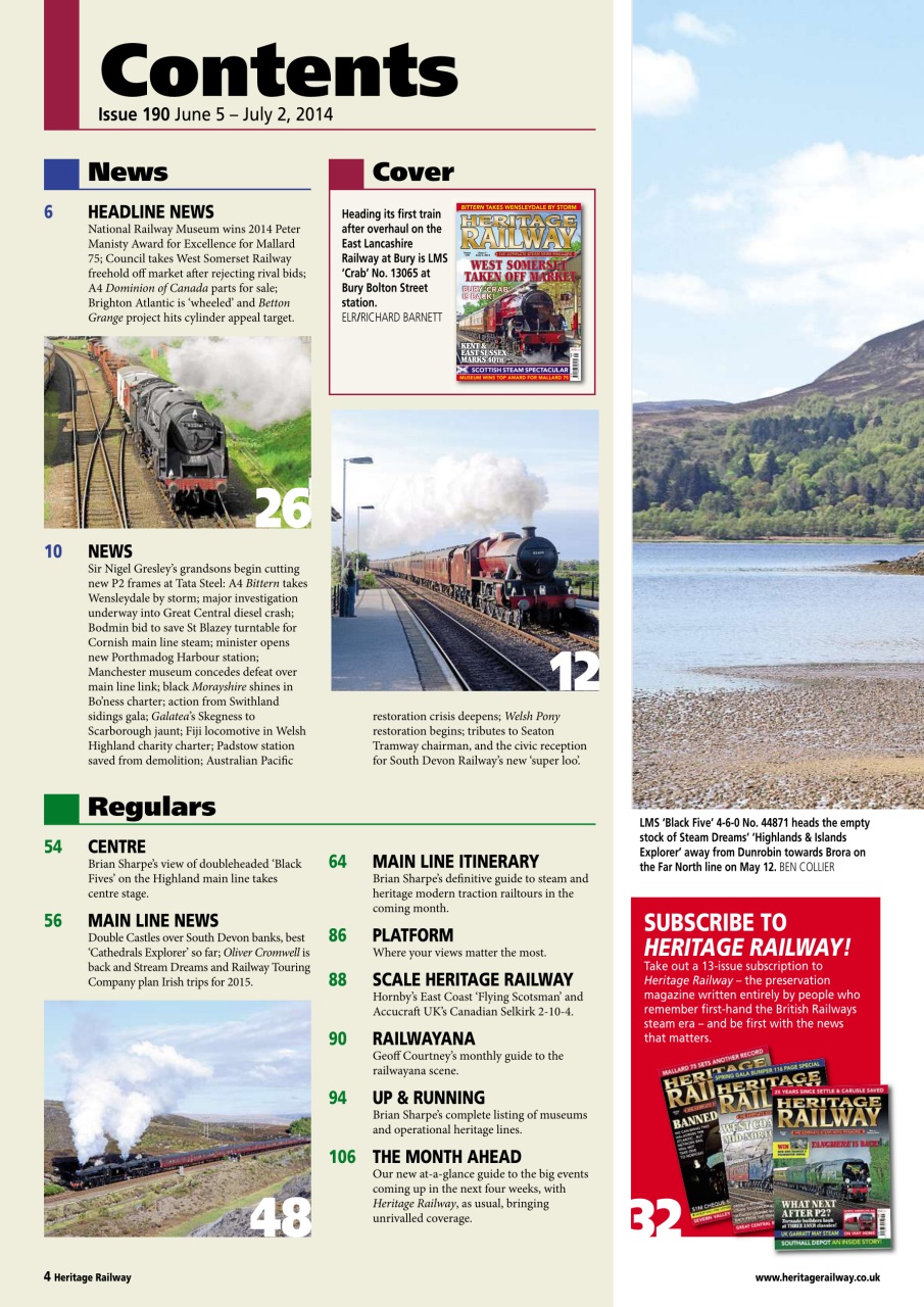 Heritage Railway Preview Pages