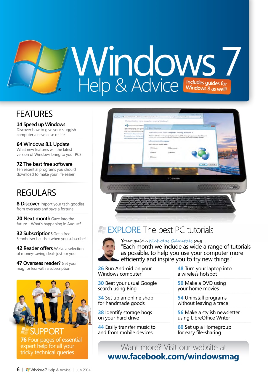Windows Help & Advice Preview Pages