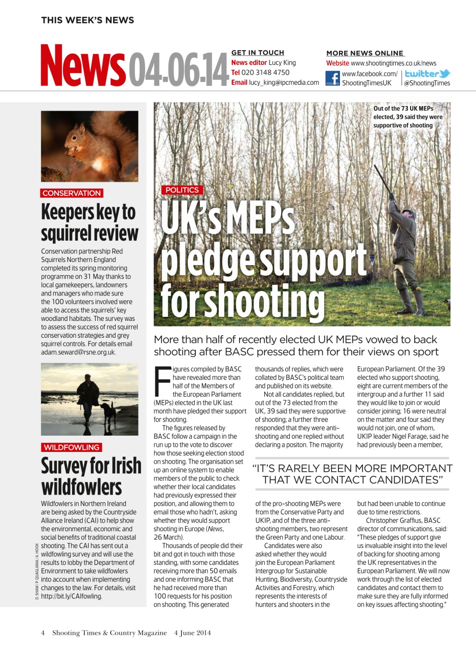 Shooting Times & Country Preview Pages