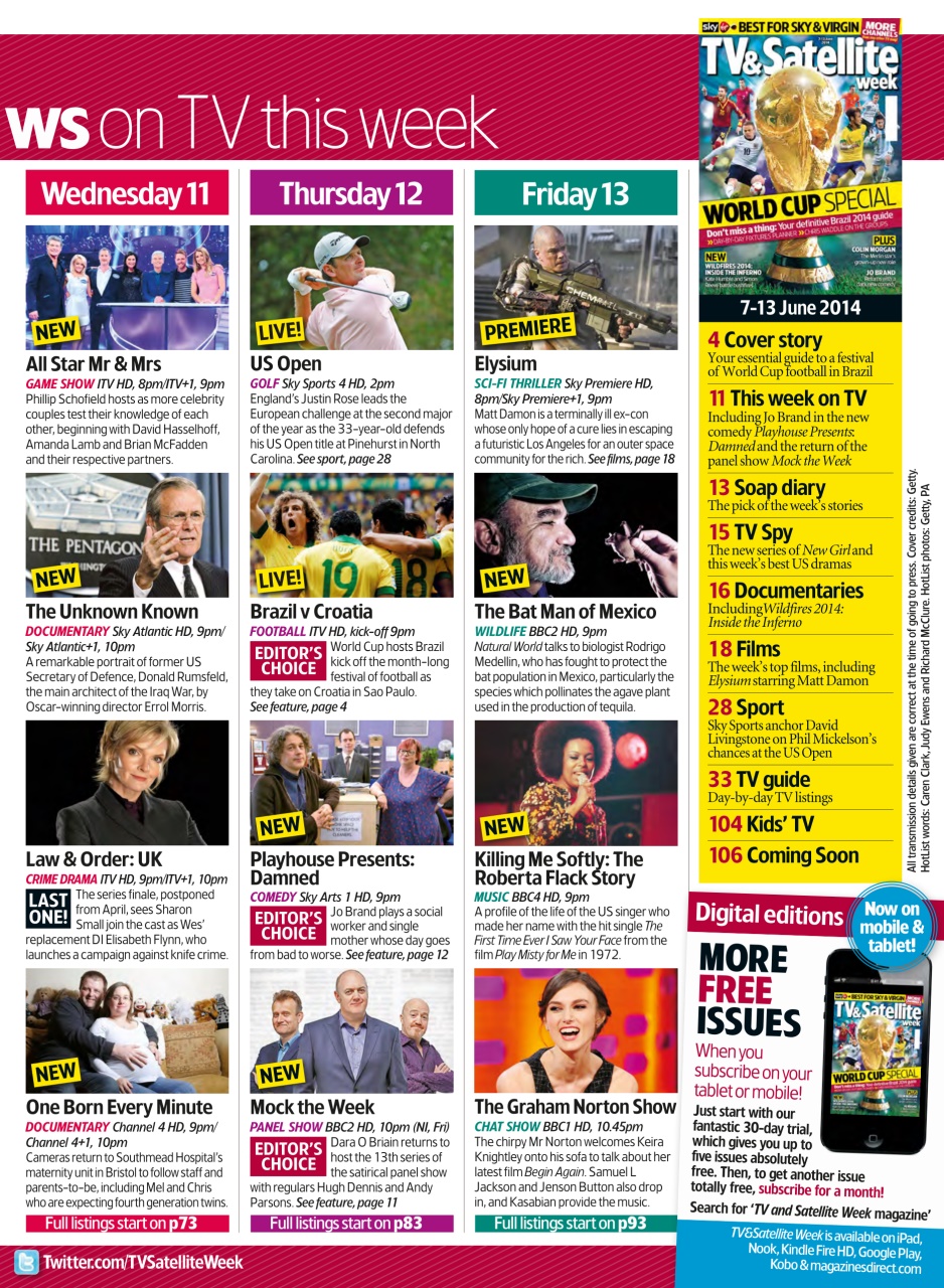 TV & Satellite Week Preview Pages