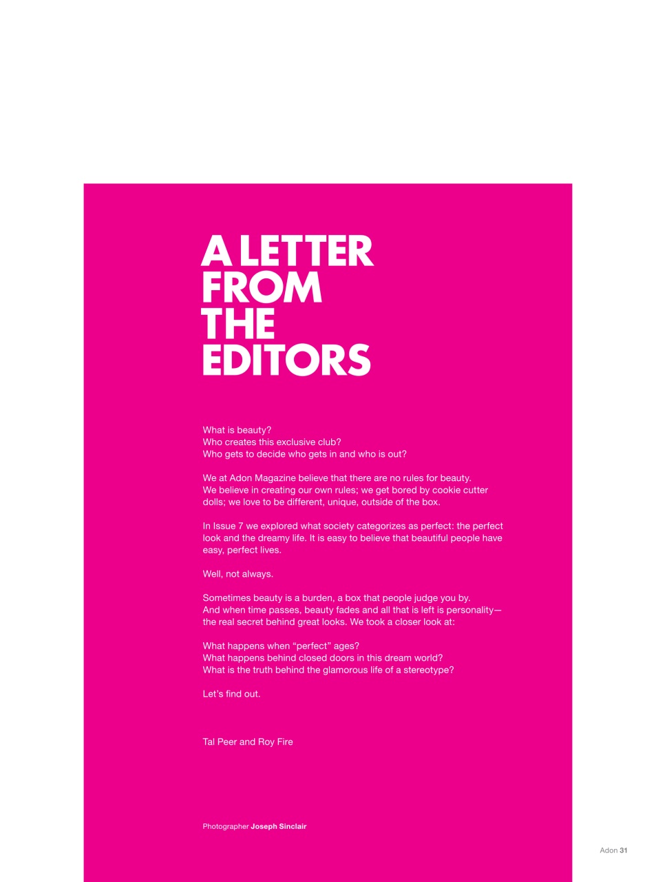 Adon Magazine Preview Pages