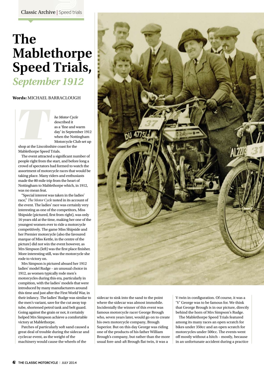 The Classic MotorCycle Preview Pages