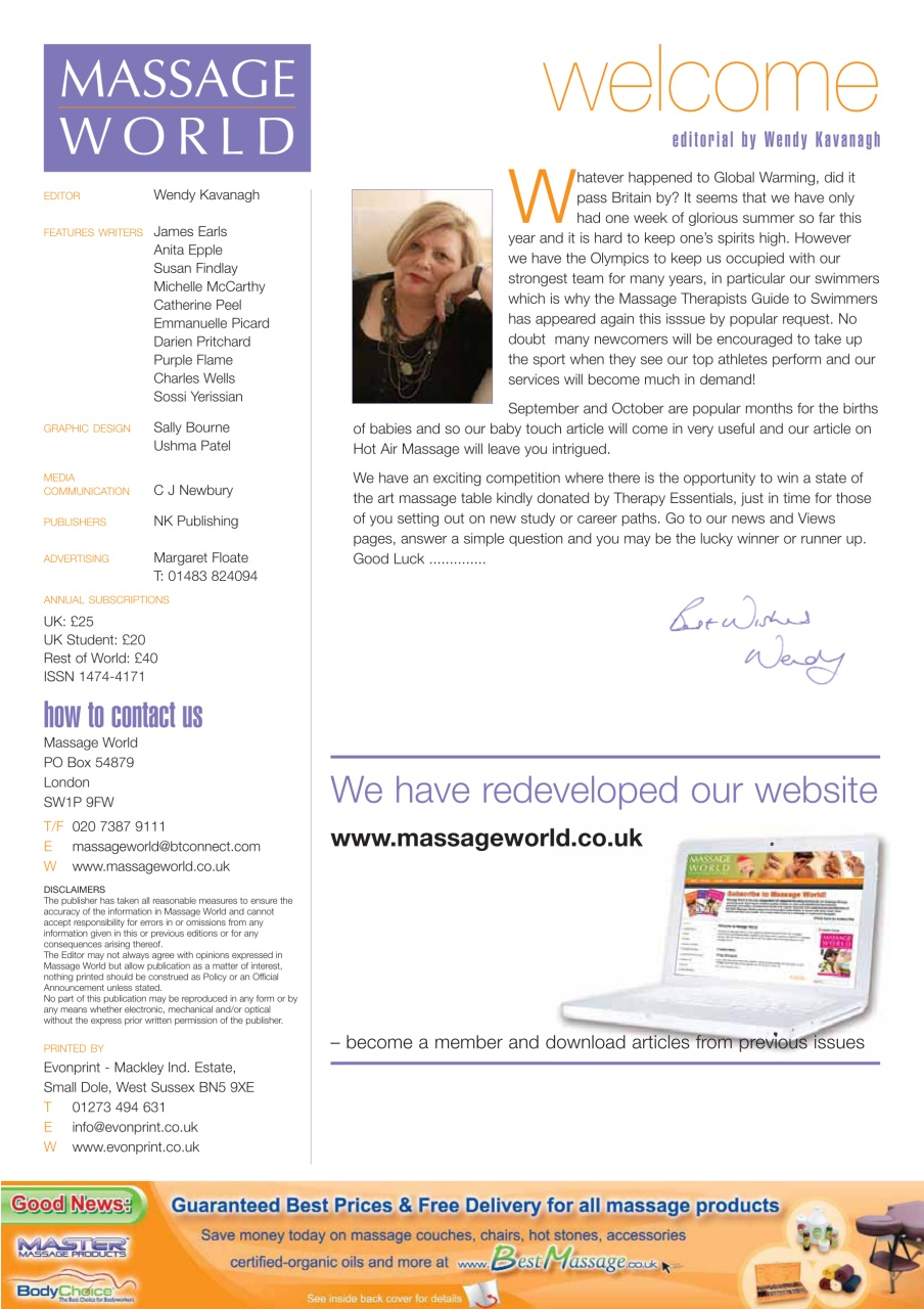 Massage World Preview Pages