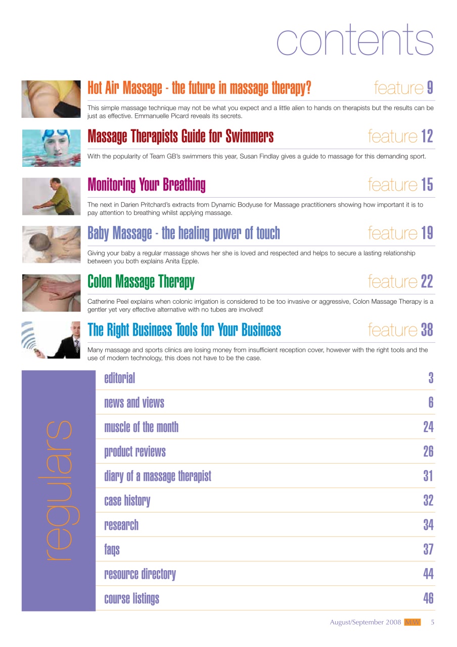 Massage World Preview Pages