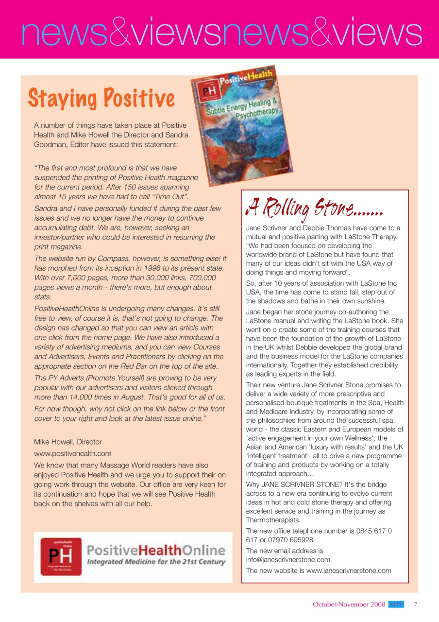 Massage World Preview Pages