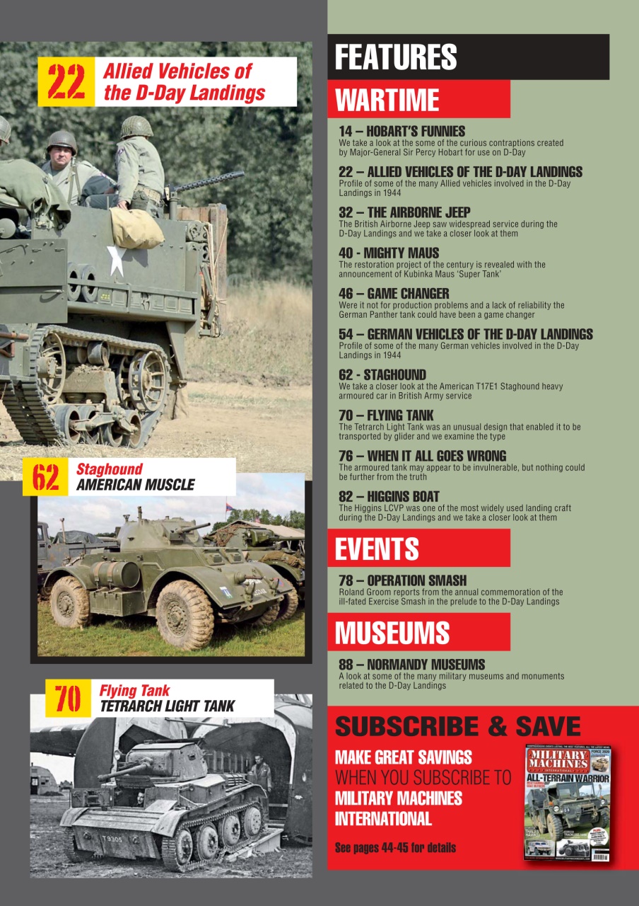 Military Machines International Preview Pages
