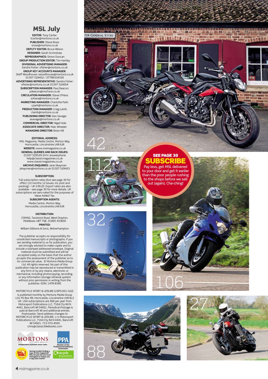 Motorcycle Sport & Leisure Preview Pages