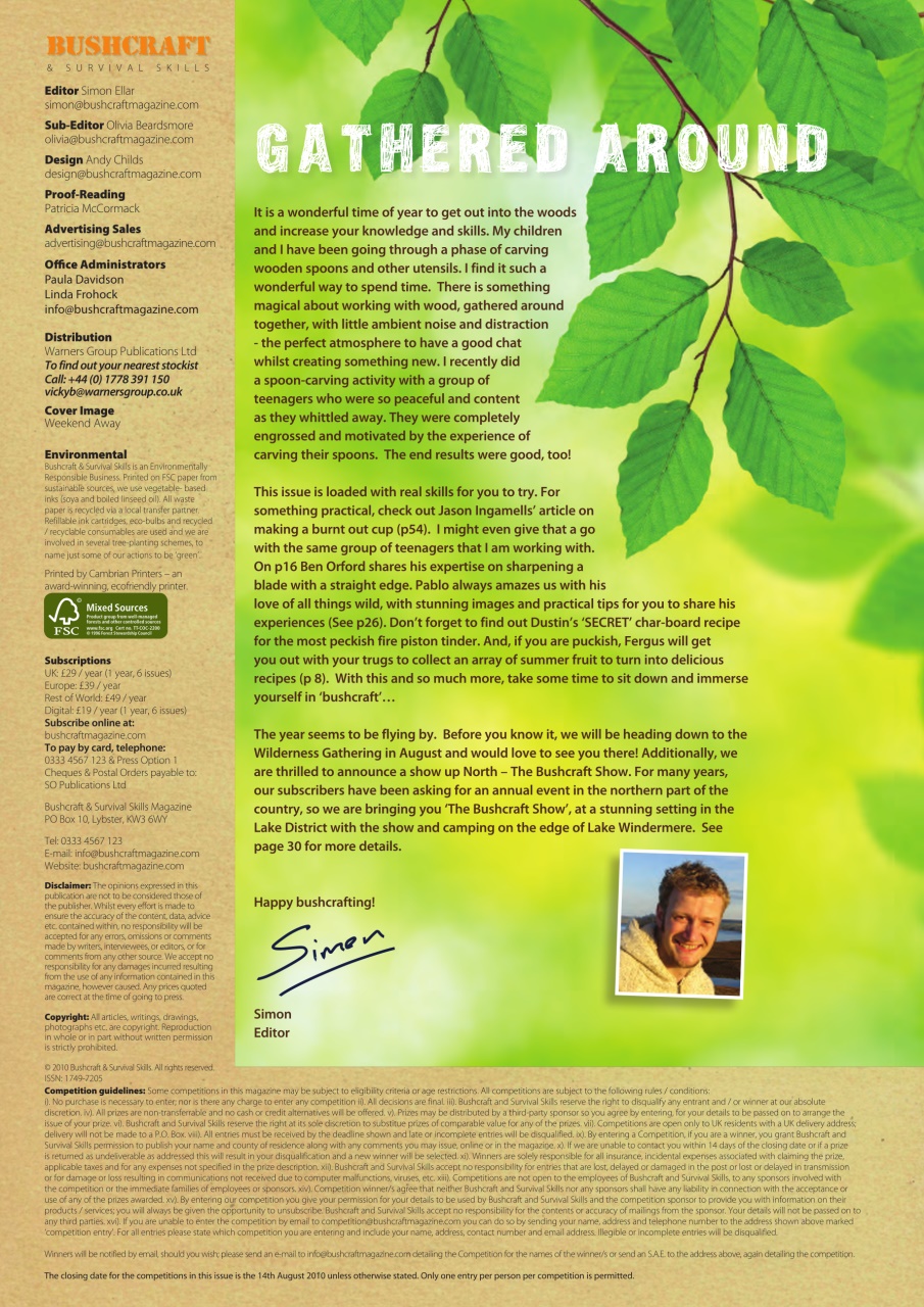 Bushcraft & Survival Skills Magazine Preview Pages