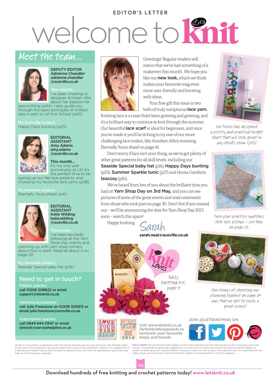 Let's Knit Preview Pages