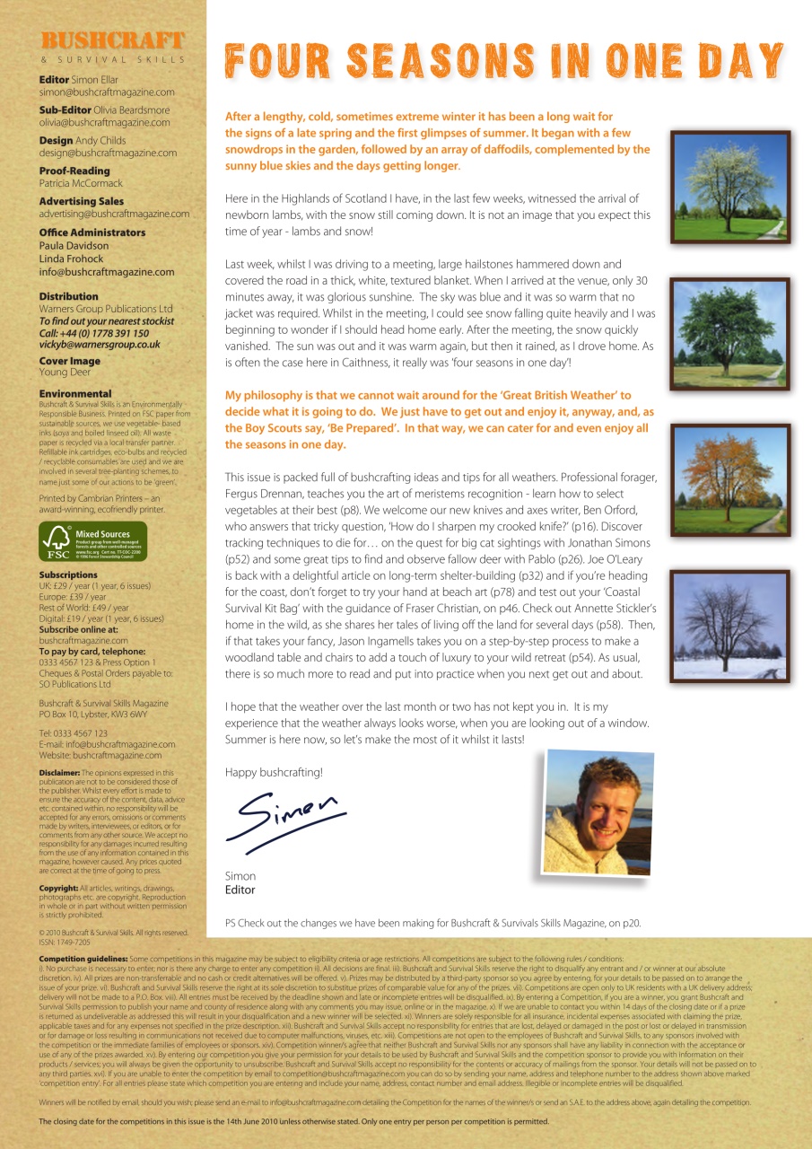 Bushcraft & Survival Skills Magazine Preview Pages