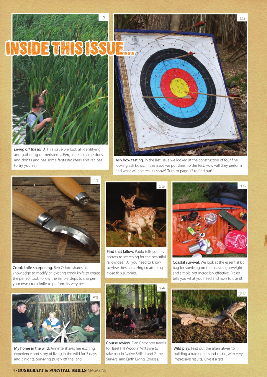Bushcraft & Survival Skills Magazine Preview Pages
