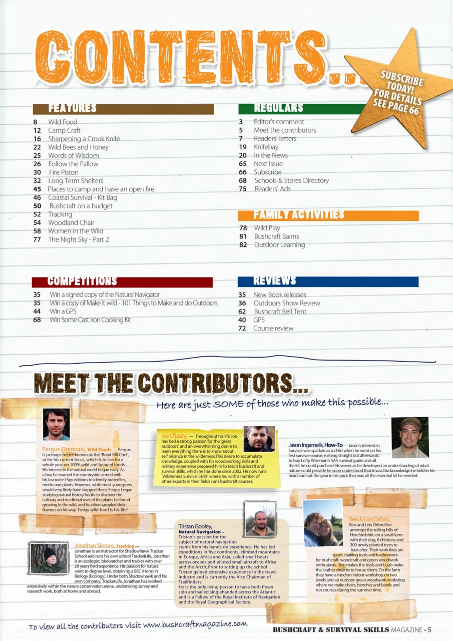 Bushcraft & Survival Skills Magazine Preview Pages