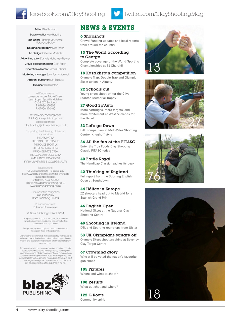 Clay Shooting Preview Pages