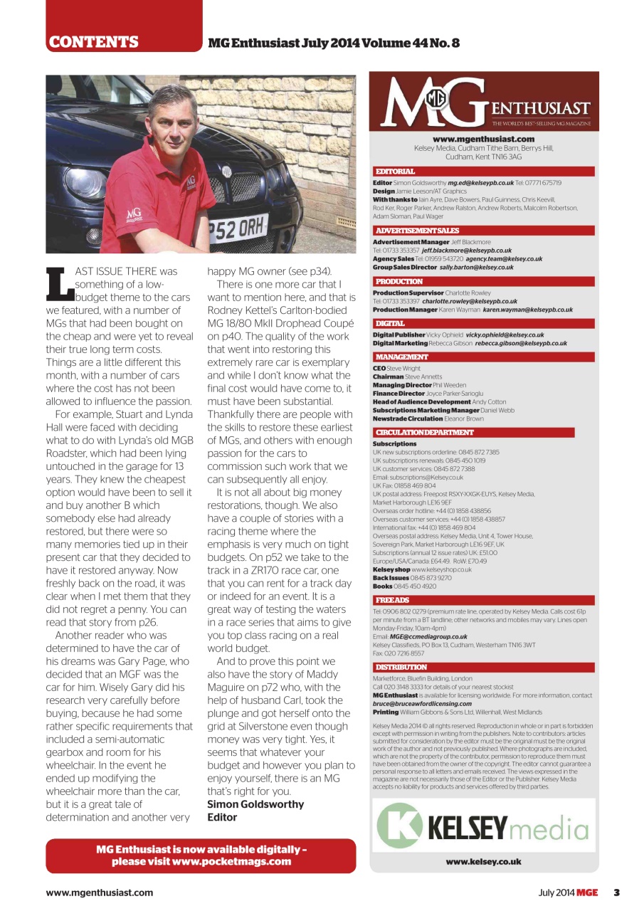 MG Enthusiast Preview Pages