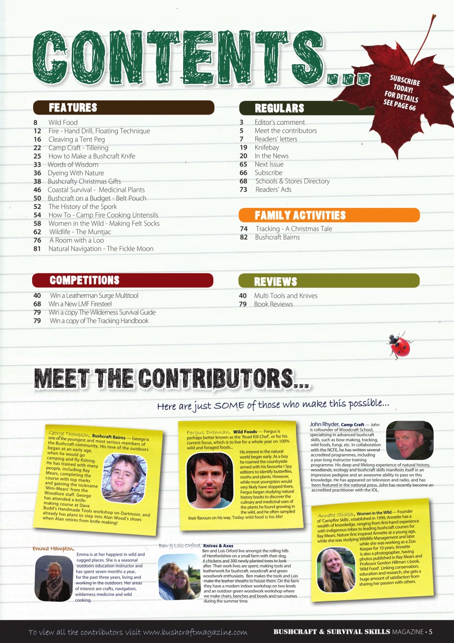 Bushcraft & Survival Skills Magazine Preview Pages