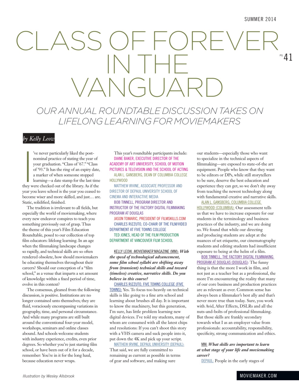 MovieMaker Magazine Preview Pages