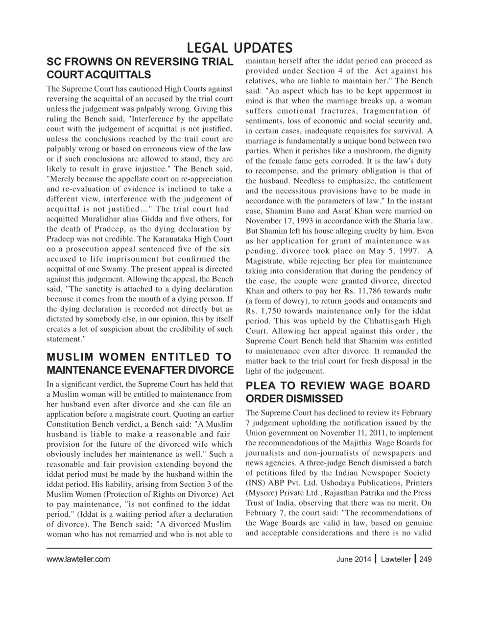 Lawteller – A Legal Awareness Magazine Preview Pages