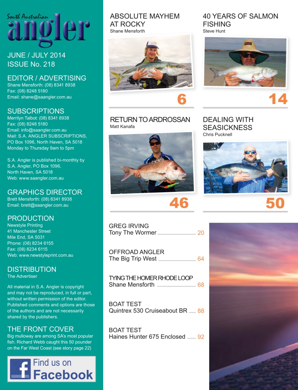 South Australian Angler Preview Pages