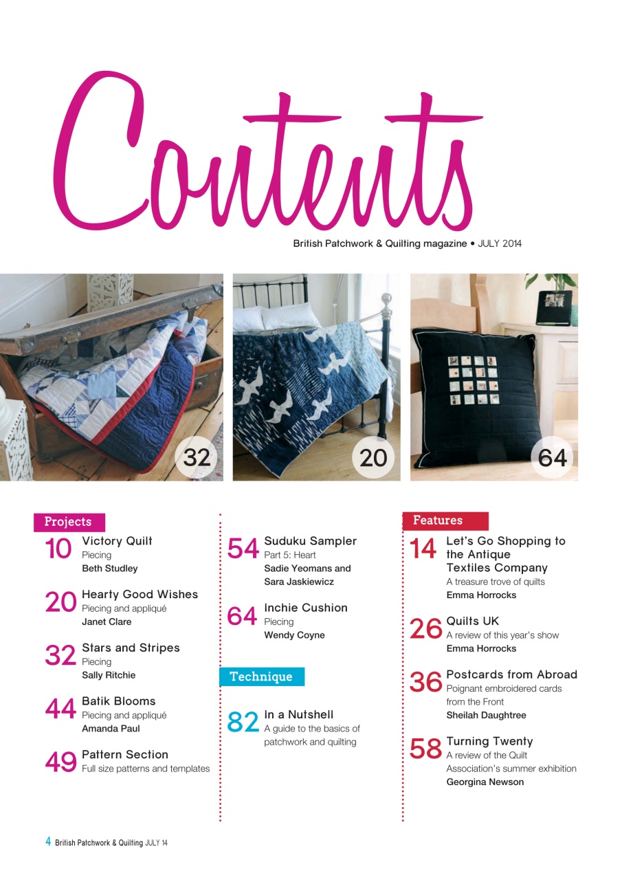 Patchwork and Quilting Preview Pages