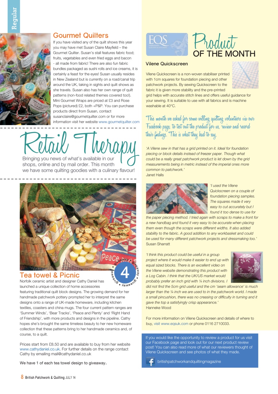 Patchwork and Quilting Preview Pages